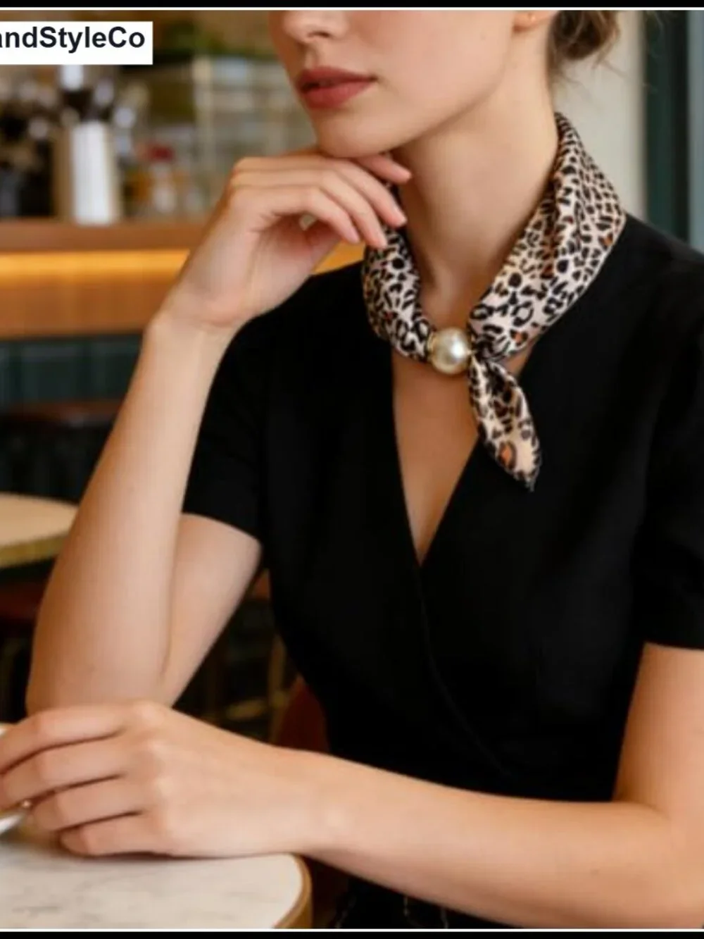 Magnetic Clasp Satin Scarf Ladies Neck Decoration 3Pcs No Knots